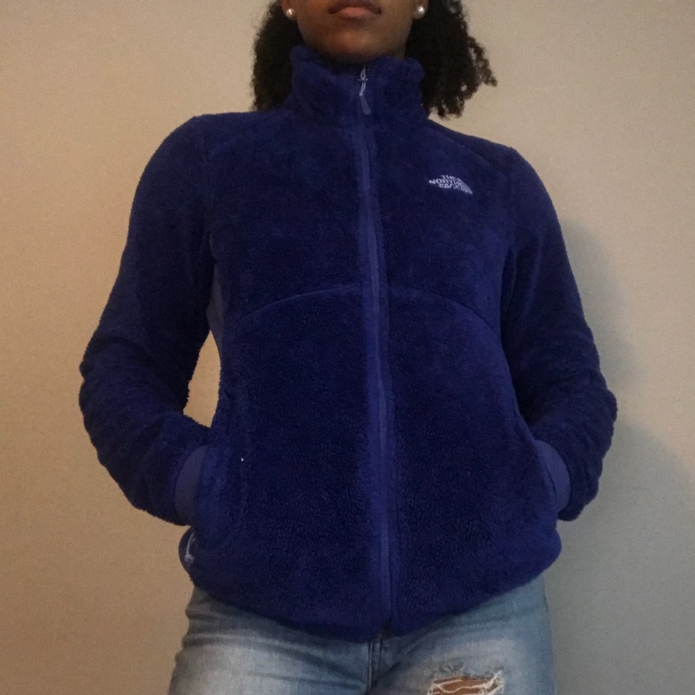 Blue North Face jacket